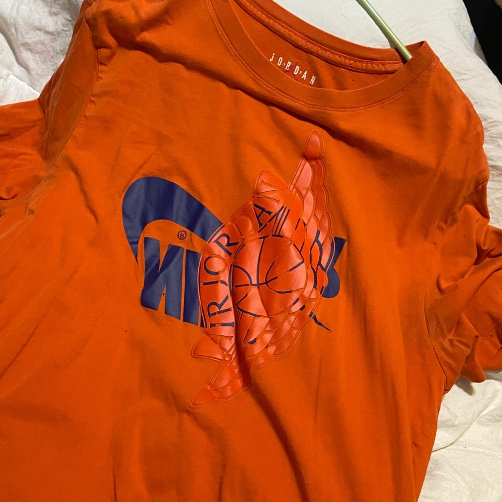 Jordan Orange and Blue Short Sleeve Tee